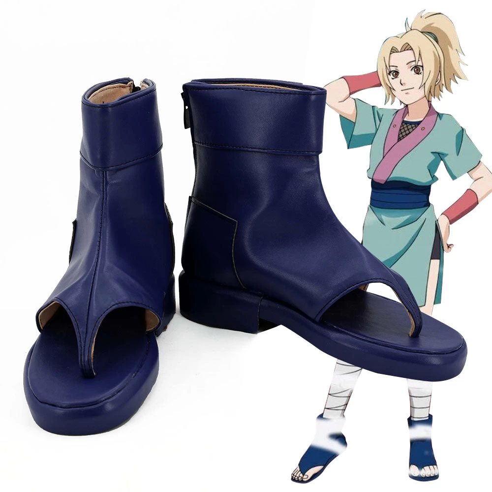 Young Tsunade From Naruto Halloween Blue Cosplay Shoes 3 Young Tsunade From Naruto Halloween Blue Cosplay Shoes