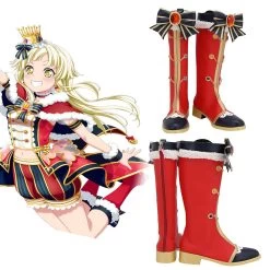 BanG Dream! Hello HappyWorld! Smile Seeker! Kokoro Tsurumaki Red Shoes Cosplay Boots