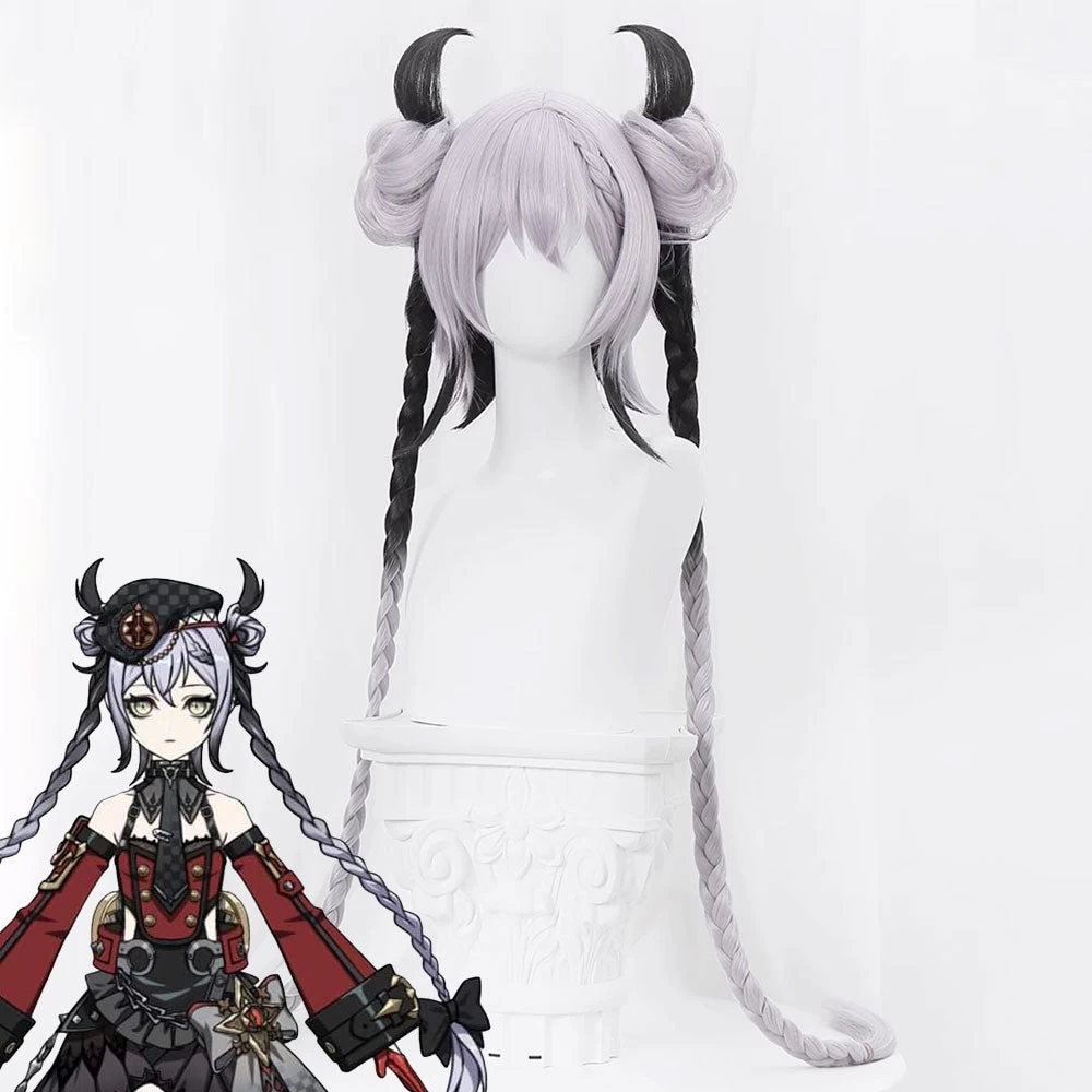 Genshin Impact Demon Silver Cosplay Wig 3 Genshin Impact Demon Silver Cosplay Wig