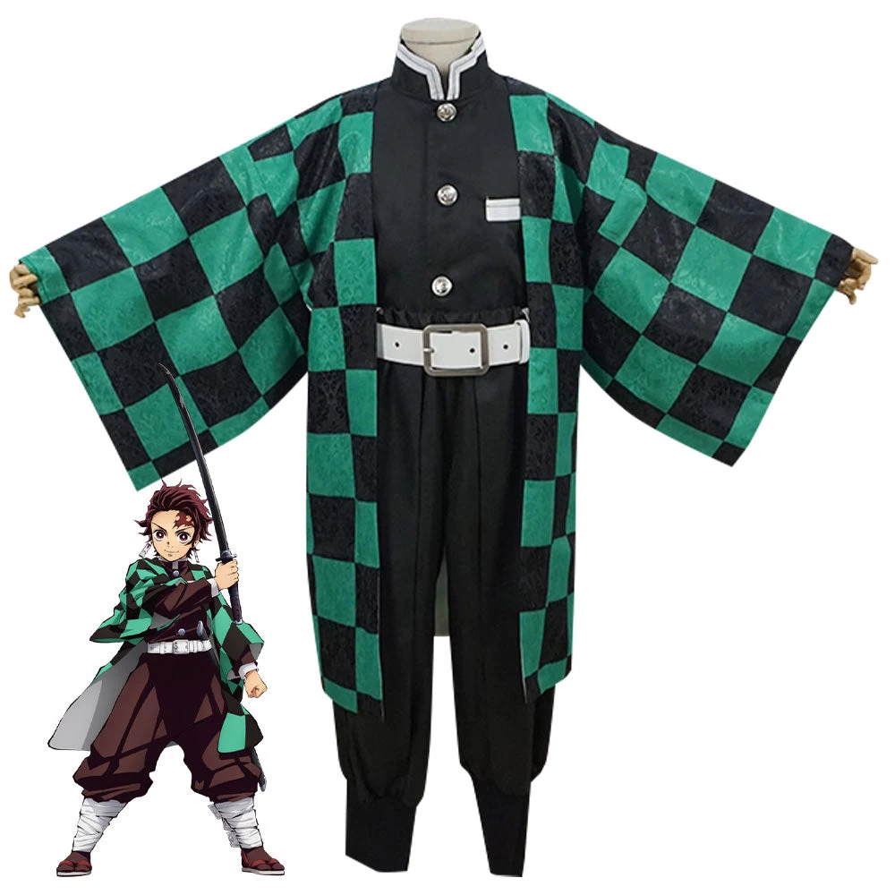 Kids Size Demon Slayer: Kimetsu No Yaiba Kamado Tanjirou Cosplay Costume 3 Kids Size Demon Slayer: Kimetsu No Yaiba Kamado Tanjirou Cosplay Costume