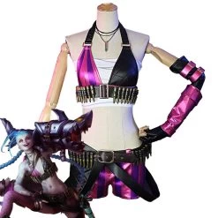 League Of Legends LOL Loose Cannon Jinx Game Cosplay Costume
