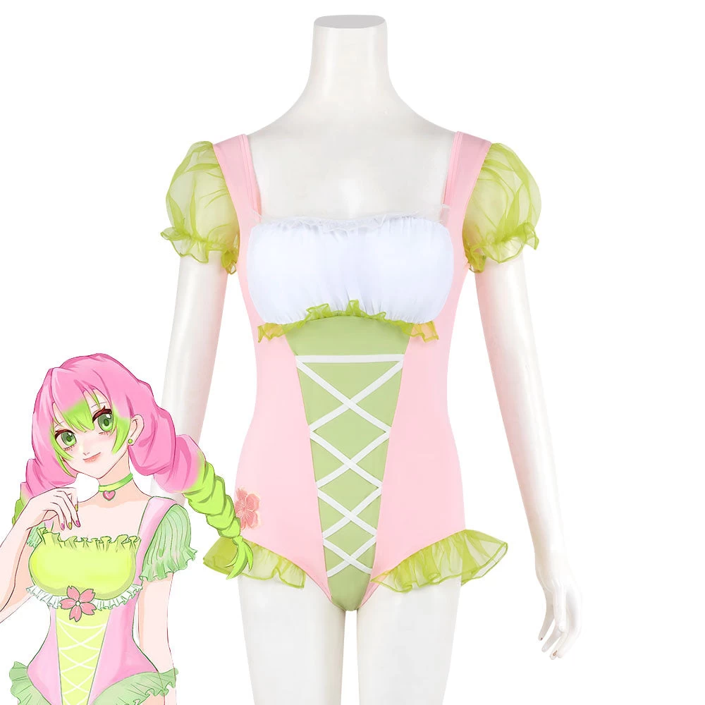 Demon Slayer Kimetsu No Yaiba Kanroji Mitsuri Swimsuit Bikini Original Cosplay Costume 6 Demon Slayer Kimetsu No Yaiba Kanroji Mitsuri Swimsuit Bikini Original Cosplay Costume - Image 4