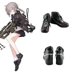 Girls Frontline M200 Black Brown Cosplay Shoes