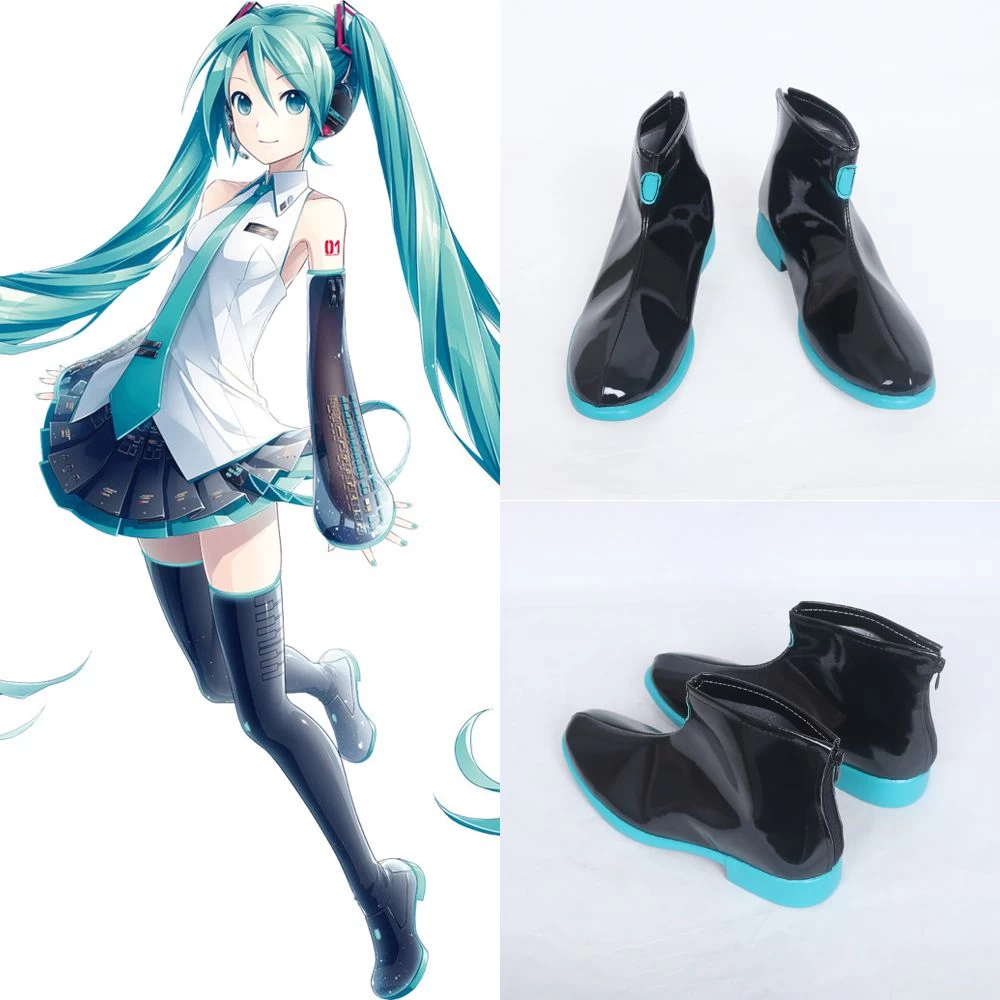 Vocaloid Hatsune Miku Black Cosplay Shoes - A Edition 3 Vocaloid Hatsune Miku Black Cosplay Shoes - A Edition