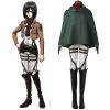 Attack On Titan Shingeki No Kyojin Mikasa Akkaman Mikasa Ackerman 104th Cadet Corps Cosplay Costume - No Boots