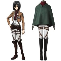 Attack On Titan Shingeki No Kyojin Mikasa Akkaman Mikasa Ackerman 104th Cadet Corps Cosplay Costume - No Boots