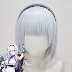 Azur Lane Dido Bisque Doll Silver White Cosplay Wig