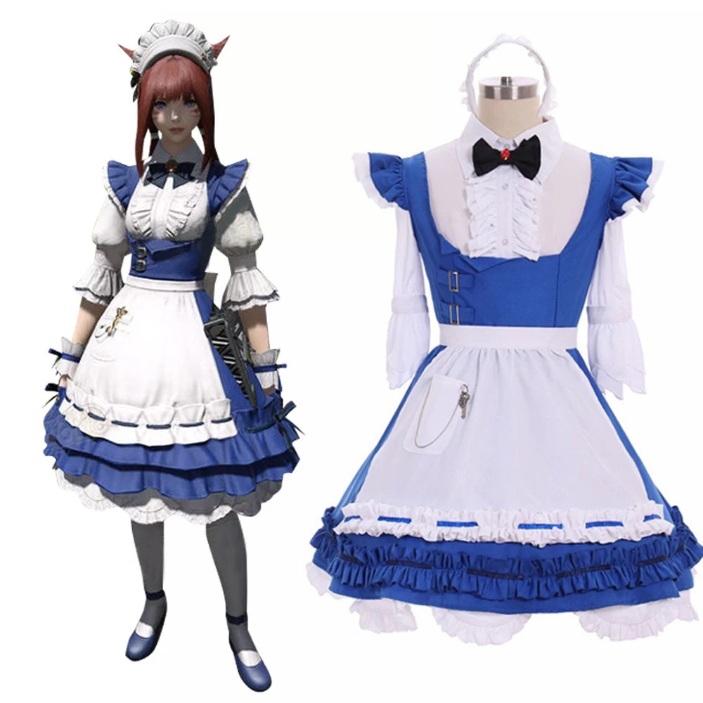 Final Fantasy XIV FF14 Csilla Beleth Maid Cosplay Costume 3 Final Fantasy XIV FF14 Csilla Beleth Maid Cosplay Costume