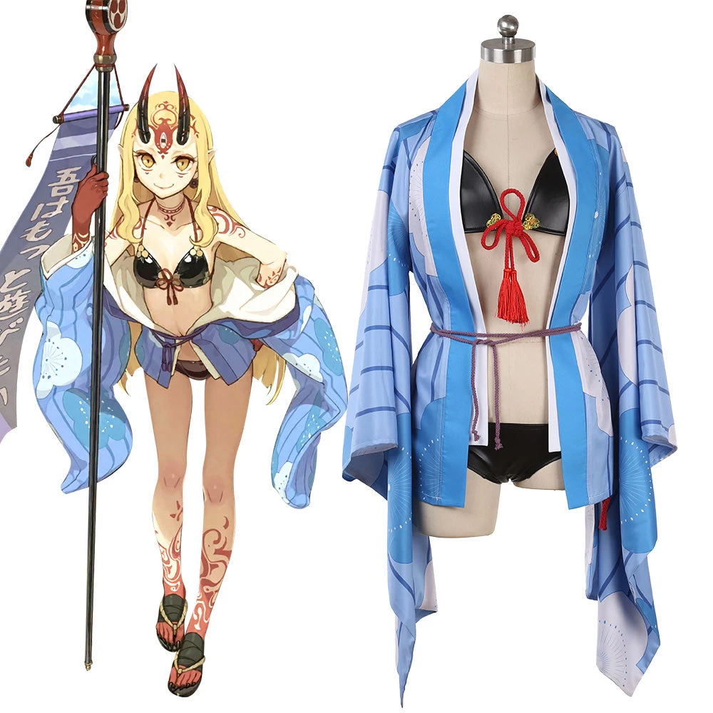 Fate Grand Order Ibaraki Douji Swimsuit Cosplay Costume 3 Fate Grand Order Ibaraki Douji Swimsuit Cosplay Costume