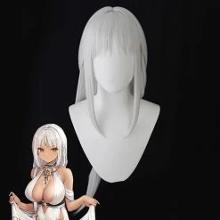 Azur Lane USS Massachusetts Dressed To Impress White Silver Cosplay Wig