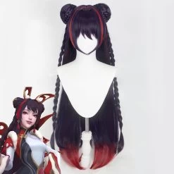 League Of Legends LOL Paper Cut Mythmaker Seraphine Black Cosplay Wig