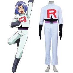 Pokemon Pocket Monster Team Rocket James Kojiro Cosplay Costume