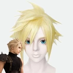 Final Fantasy VII Remake FF7 Cloud Strife Golden Cosplay Wig
