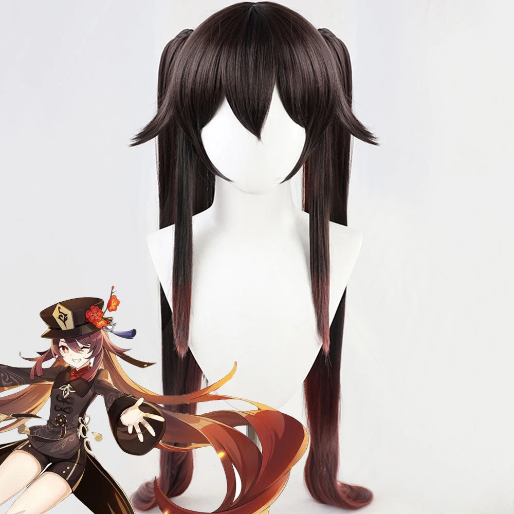 Genshin Impact Hu Tao Black Cosplay Wig 3 Genshin Impact Hu Tao Black Cosplay Wig