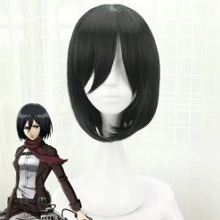 Attack On Titan Shingeki No Kyojin Mikasa Akkaman Mikasa Ackerman Black Cosplay Wig