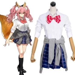 Fate Grand Order Fate Extella Tamamo No Mae School Uniform Cosplay Costume