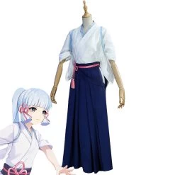Genshin Impact Kamisato Ayaka Tsubaki In Thawing Snow Kimono Cosplay Costume