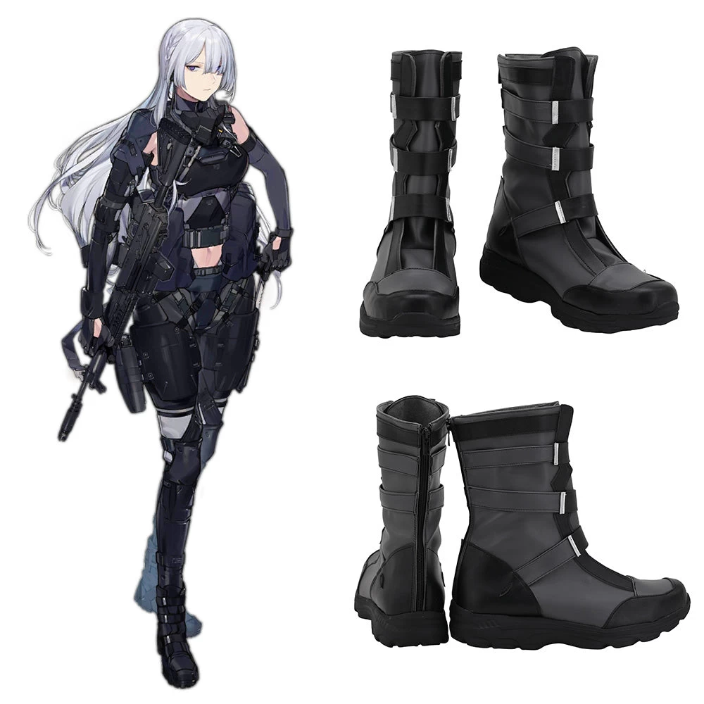 Girls' Frontline AK15 Black Shoes Cosplay Boots 3 Girls' Frontline AK15 Black Shoes Cosplay Boots