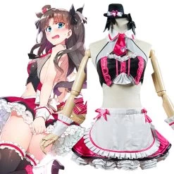Fate Grand Order Valentine's Day Rin Tohsaka Chocolate Maid Dress Cosplay Costume
