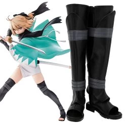 Fate Grand Order Saber Altria Pendragon King Arthur Okita Souji Shoes Cosplay Boots