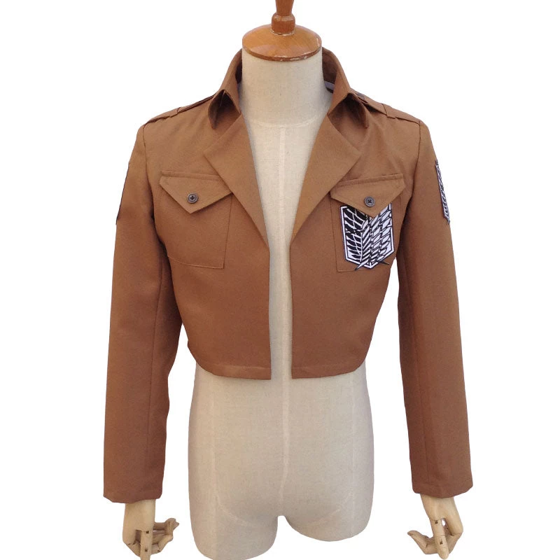 Attack On Titan Shingeki No Kyojin Scout Regiment Survey Corps Erwin Smith Black White Cosplay Costume - Only Jacket 3 Attack On Titan Shingeki No Kyojin Scout Regiment Survey Corps Erwin Smith Black White Cosplay Costume - Only Jacket