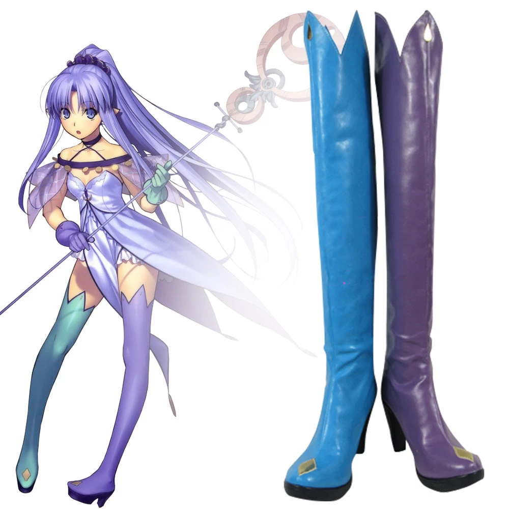 Fate Grand Order Caster Medea Lily Purple Blue Shoes Cosplay Boots 3 Fate Grand Order Caster Medea Lily Purple Blue Shoes Cosplay Boots