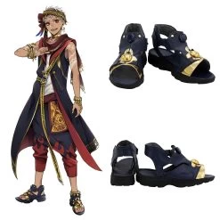 Disney Twisted Wonderland Scarabia Kalim Al-Asim Black Cosplay Shoes