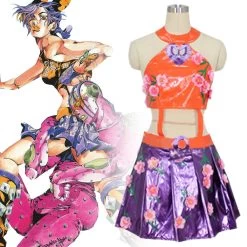 JoJo's Bizarre Adventure JoJo's Bizarre Encyclope Jolyne Cujoh Flower Cosplay Costume