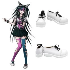 Danganronpa 2: Goodbye Despair Ibuki Mioda White Cosplay Shoes