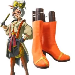The Legend Of Zelda: Tears Of The Kingdom Purah Orange Cosplay Shoes