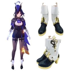 Genshin Impact Clorinde White Shoes Cosplay Boots