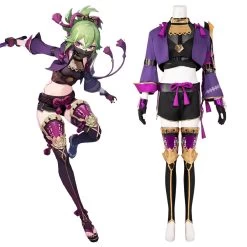Genshin Impact Kuki Shinobu Cosplay Costume