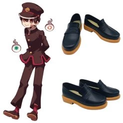 Jibaku Shounen Hanako-kun Hanako Yugi Amane Yugi Tsukasa Black Cosplay Shoes