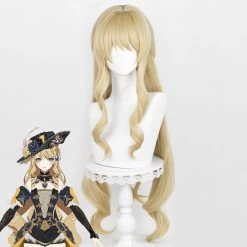 Genshin Impact Navia Golden Cosplay Wig