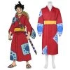 One Piece Wano Country Arc Monkey D Luffy Kimono Cosplay Costume