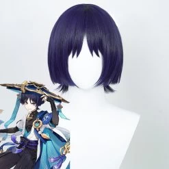 Genshin Impact Scaramouche The Wanderer Purple Cosplay Wig
