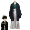 My Hero Academia Boku No Hero Akademia Izuku Midoriya Deku Happy New Year Kimono Cosplay Costume