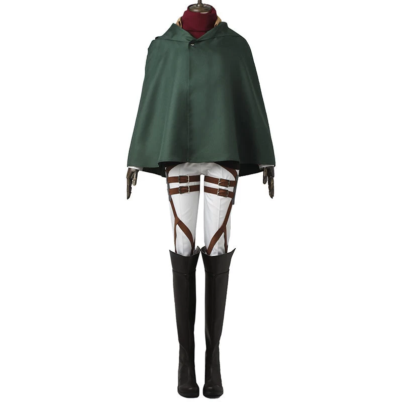Attack On Titan Shingeki No Kyojin Mikasa Akkaman Mikasa Ackerman 104th Cadet Corps Cosplay Costume - No Boots 4 Attack On Titan Shingeki No Kyojin Mikasa Akkaman Mikasa Ackerman 104th Cadet Corps Cosplay Costume - No Boots - Image 2