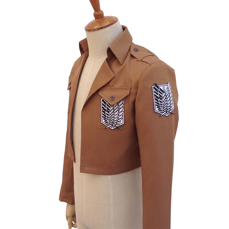 Attack On Titan Shingeki No Kyojin Scout Regiment Survey Corps Erwin Smith Black White Cosplay Costume - Only Jacket 4 Attack On Titan Shingeki No Kyojin Scout Regiment Survey Corps Erwin Smith Black White Cosplay Costume - Only Jacket - Image 2