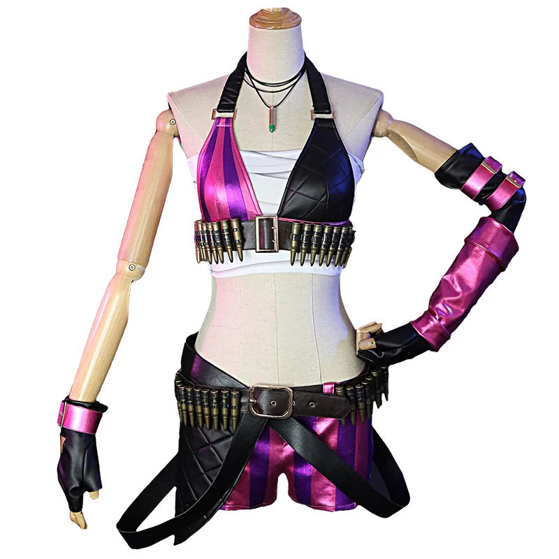 League Of Legends LOL Loose Cannon Jinx Game Cosplay Costume 4 League Of Legends LOL Loose Cannon Jinx Game Cosplay Costume - Image 2