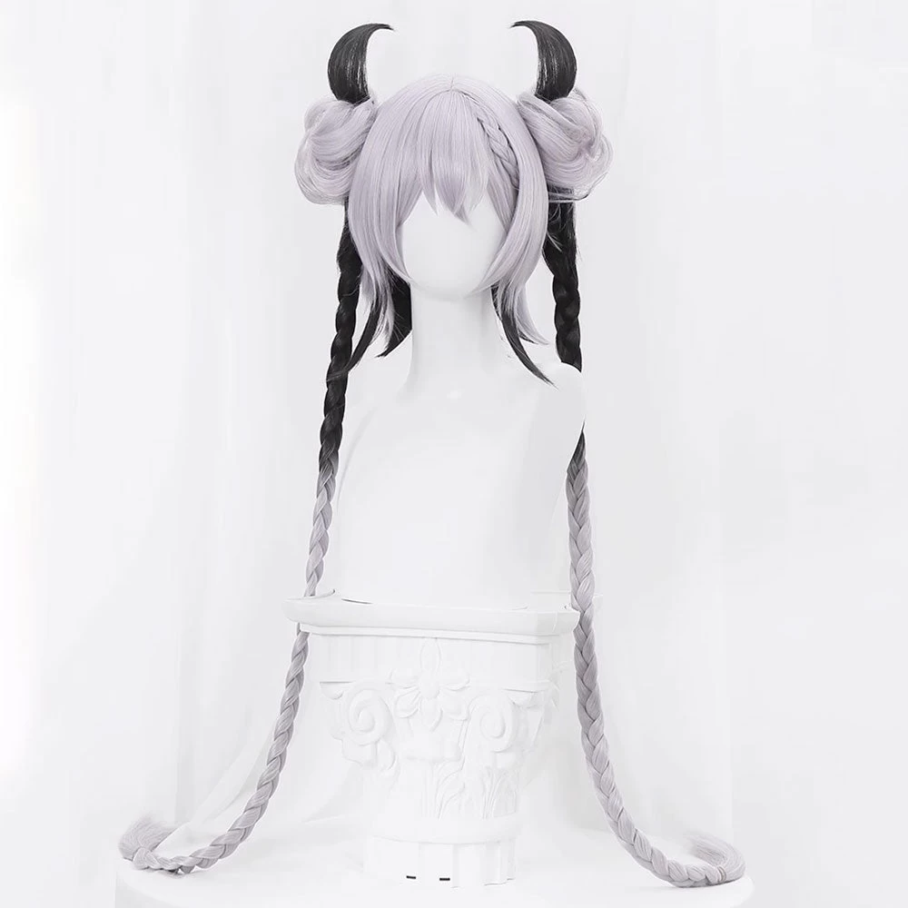Genshin Impact Demon Silver Cosplay Wig 4 Genshin Impact Demon Silver Cosplay Wig - Image 2