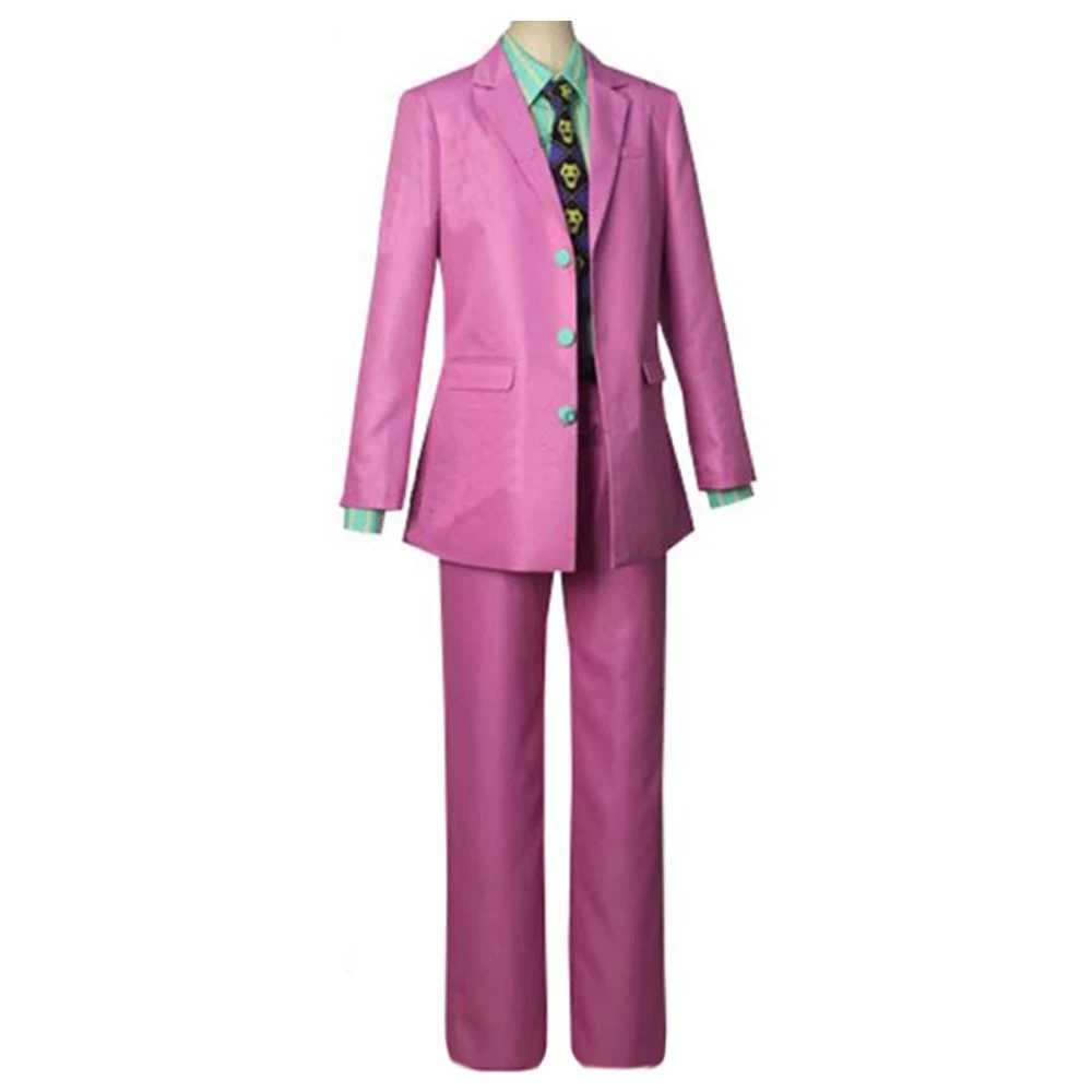 JoJo's Bizarre Adventure Yoshikage Kira Pink Cosplay Costume 5 JoJo's Bizarre Adventure Yoshikage Kira Pink Cosplay Costume - Image 3