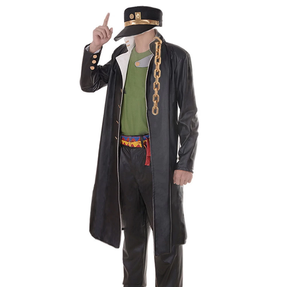 JoJo's Bizarre Adventure Kujo Jotaro Green Vest Cosplay Costume 6 JoJo's Bizarre Adventure Kujo Jotaro Green Vest Cosplay Costume - Image 4