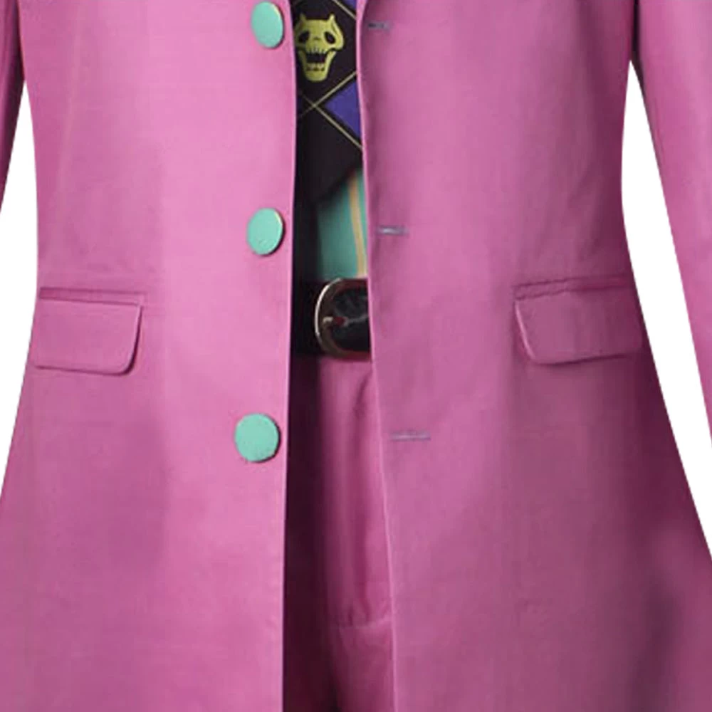 JoJo's Bizarre Adventure Yoshikage Kira Pink Cosplay Costume 6 JoJo's Bizarre Adventure Yoshikage Kira Pink Cosplay Costume - Image 4