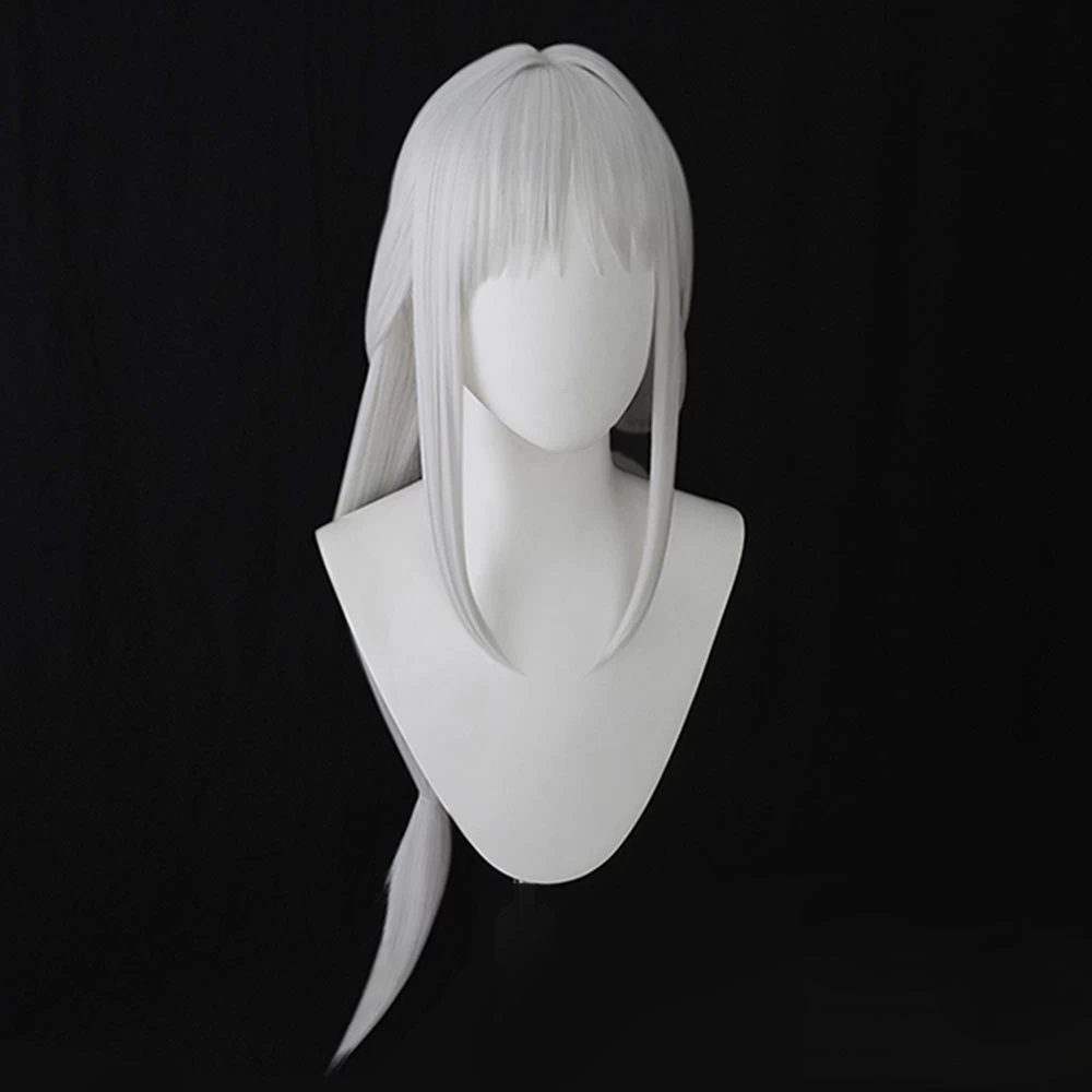 Azur Lane USS Massachusetts Dressed To Impress White Silver Cosplay Wig 6 Azur Lane USS Massachusetts Dressed To Impress White Silver Cosplay Wig - Image 4
