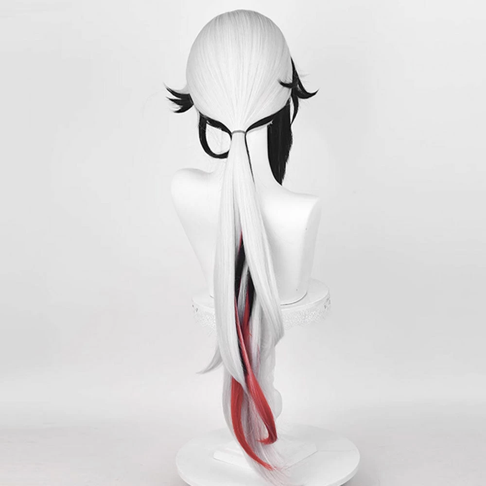 Genshin Impact Fatui Servant Arlecchino Silver Long Hair Cosplay Wig 7 Genshin Impact Fatui Servant Arlecchino Silver Long Hair Cosplay Wig - Image 5