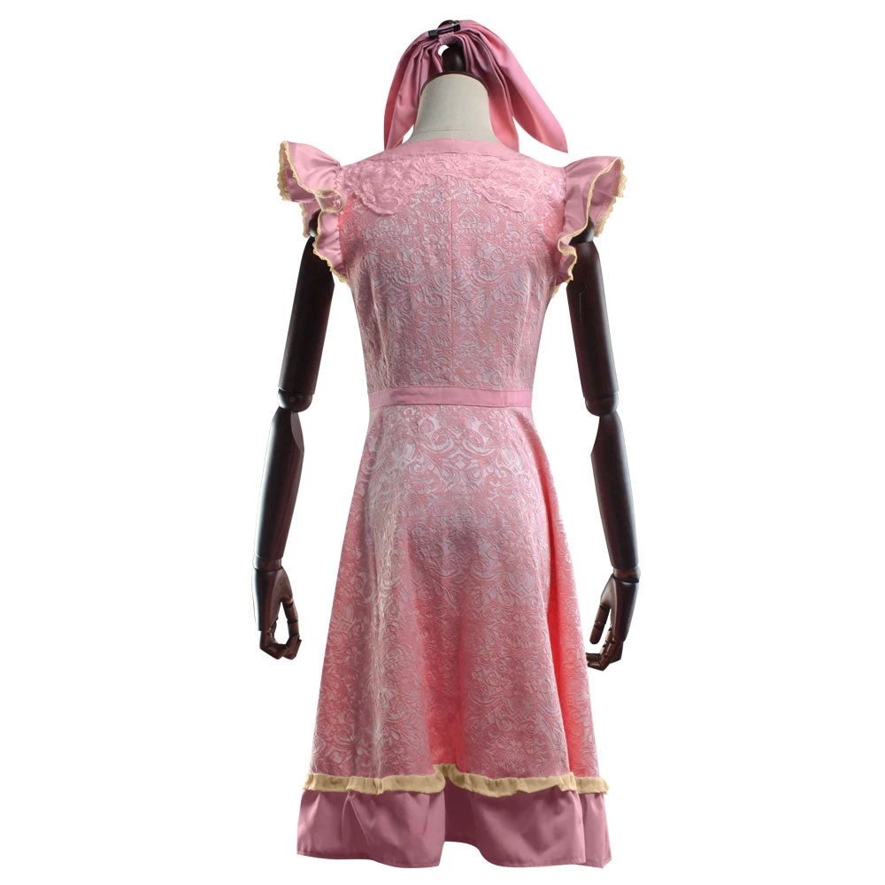 Final Fantasy VII Remake FF7 Aerith Gainsborough Dress Cosplay Costume 7 Final Fantasy VII Remake FF7 Aerith Gainsborough Dress Cosplay Costume - Image 5