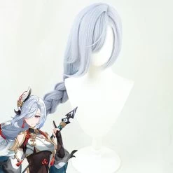 Genshin Impact Shenhe Grey Blue Cosplay Wig