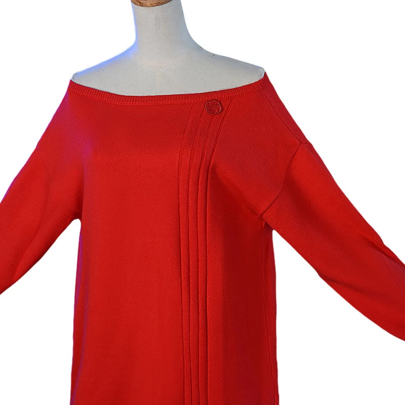 SPY X FAMILY Yor Forger Famliy Red Sweater Cosplay Costume 9 SPY X FAMILY Yor Forger Famliy Red Sweater Cosplay Costume - Image 7