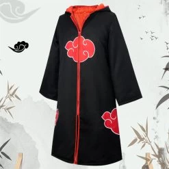 Akatsuki Sasuke Uchiha From Naruto Halloween Coat Cosplay Costume